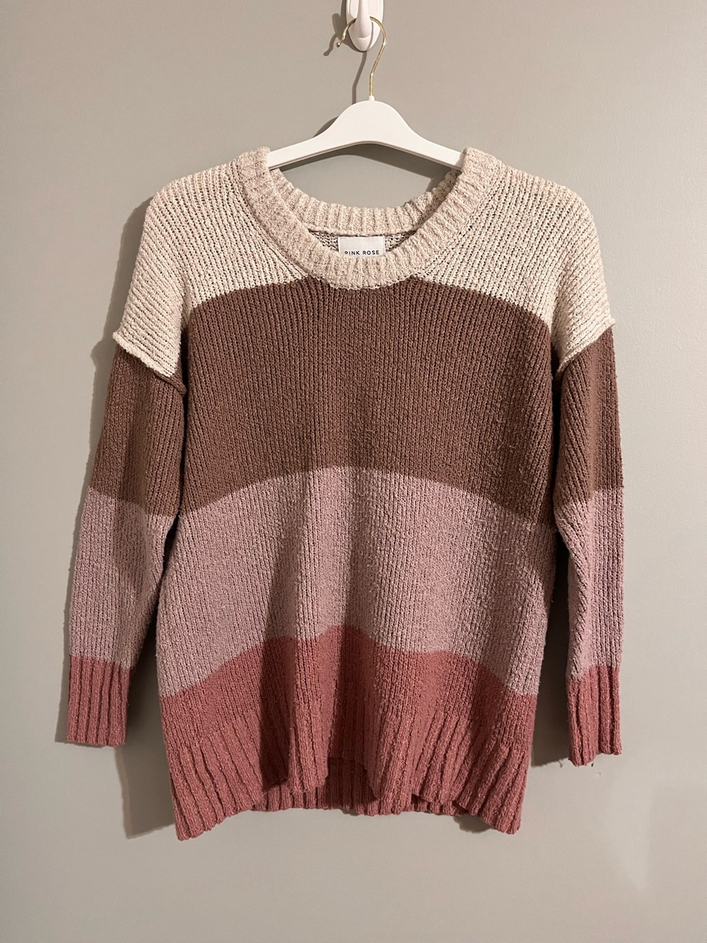 Pink Rose Knit Sweater
